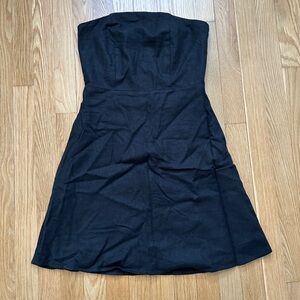⚡️MUST GO SALE ⚡️ Black Linen Strapless Dress